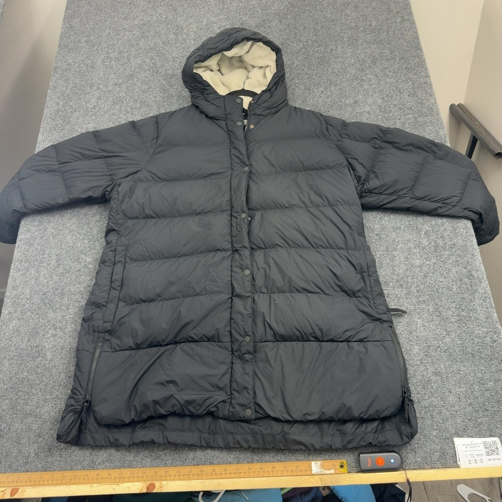 REI Cooperative Puffer Jacket Womens XL Black Nylon Down Hooded Gorpcore